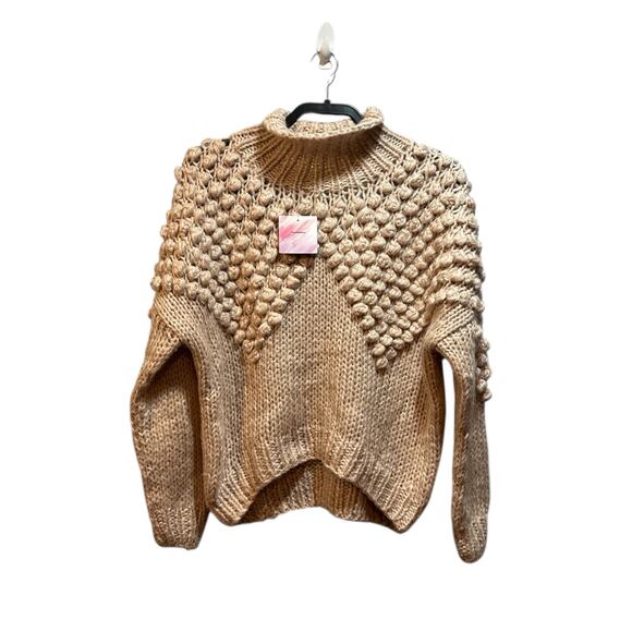 Chic Wish Sweaters - Chic wish dusty rose sweater mock turtleneck chunky knit women’s medium new tags